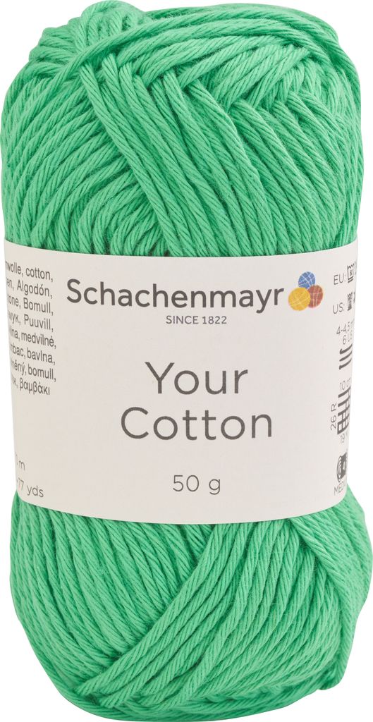 Schachenmayr Your Baumwolle 00072 Brilliant Green Strickgarn