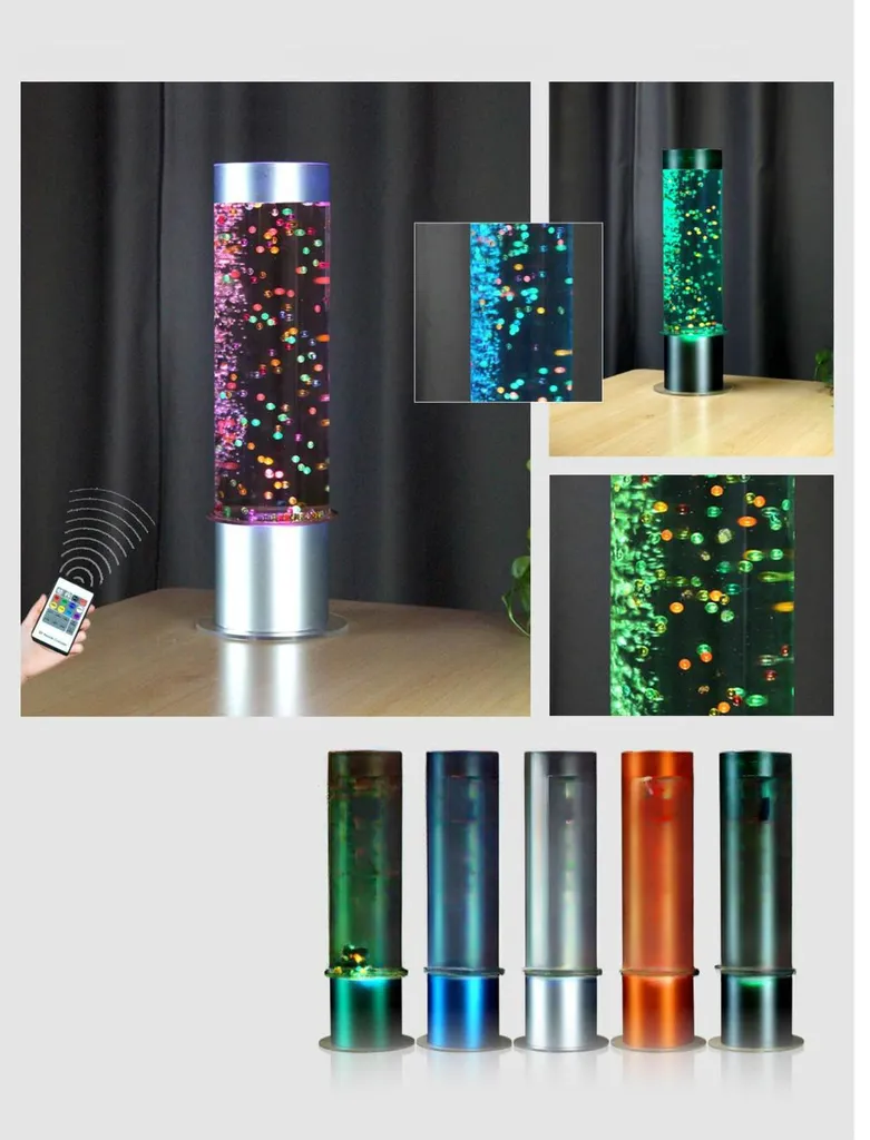 Colonne d'eau LED lumineuse pour bar et étagère murale design moderne