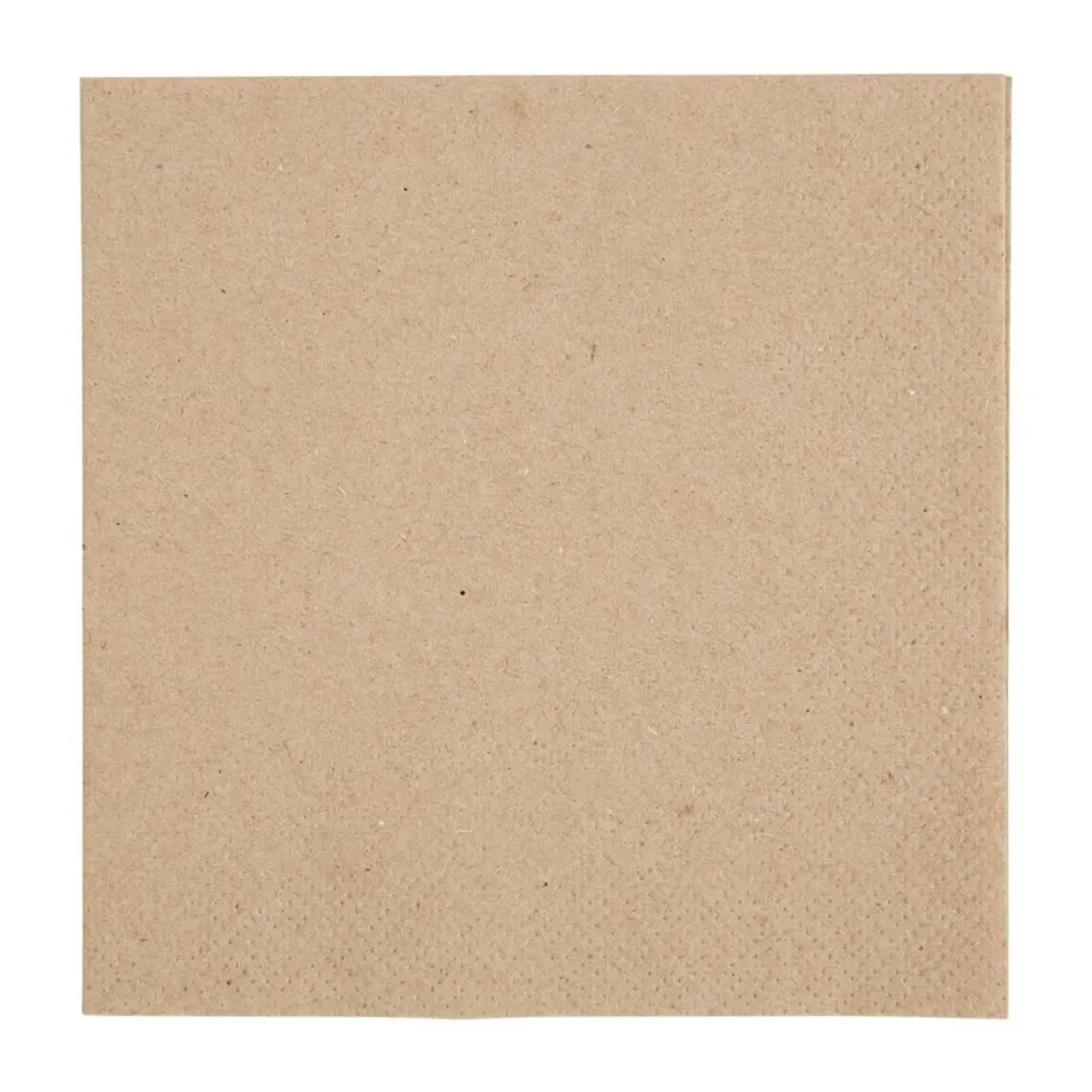 Serviettes en papier kraft recyclé 24x24 cm Fiesta pour bars et buffets