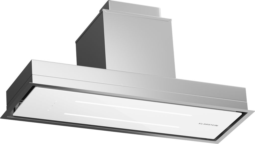 Klarstein Dunstabzugshaube, Abluft-Dunstabzugshaube mit Spülmaschinenfestem Filter aus Aluminium, Leise Abzugshaube Abluft, 410 m³/h Luftstrom, E...