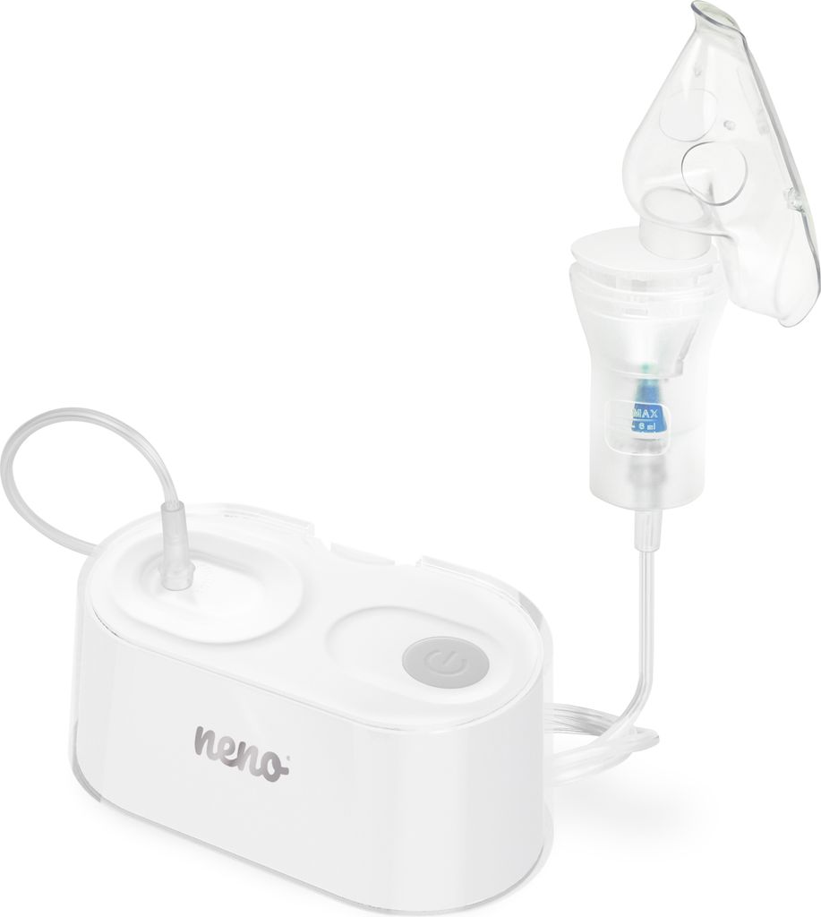Neno Sano Inhalator Kompressor – Vernebler für Kinder und Erwachsene, leises Inhalationsgerät mit 2 Masken & Mundstück