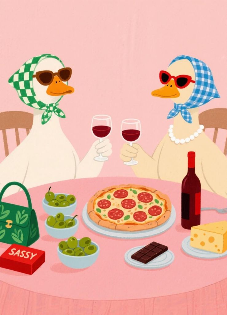 Poster 13x18cm Motivationsaffirmation Retro Vintage Für das Wohnzimmer Enten