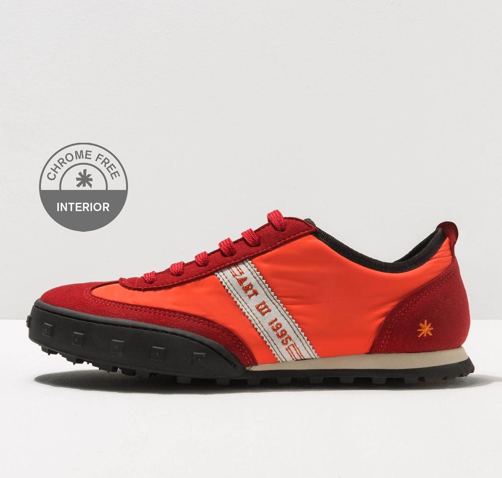 Art Schuhe Uni 1109 NYLON ORANGE-RED/CROSS SKY Farbe Orange