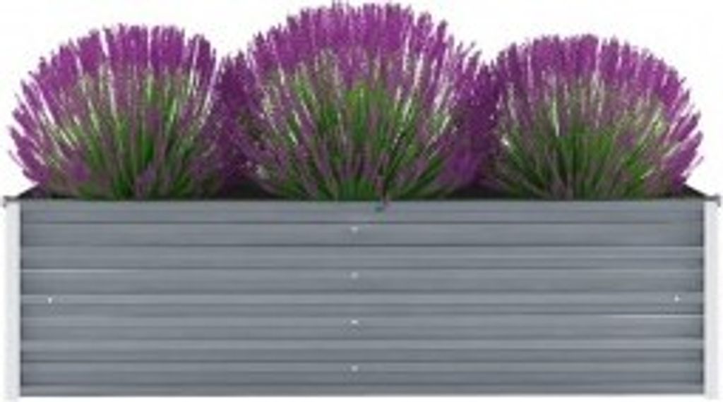 vidaXL Garten-Hochbeet Verzinkter Stahl 160x40x45 cm Grau Produktbild 9
