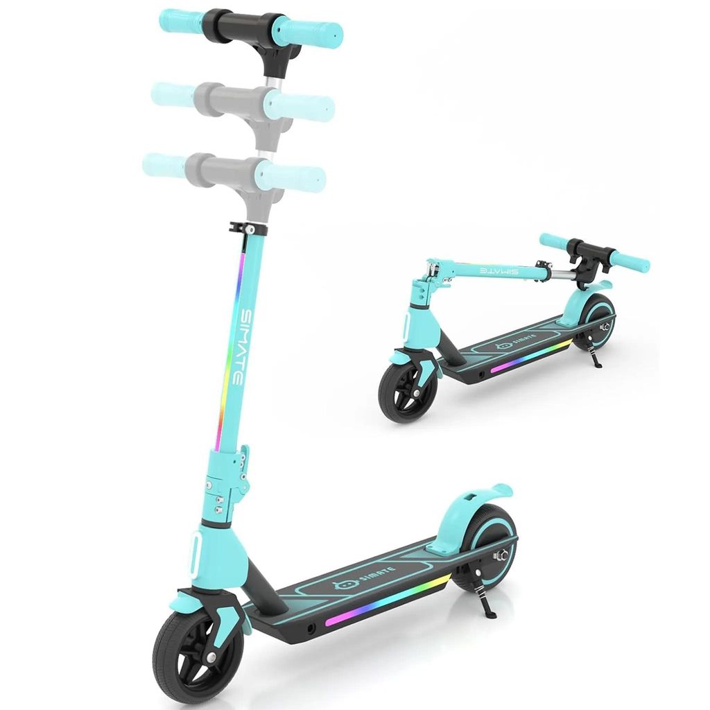 Elektro-Kinderroller S2 Pro, max.14 km/h, faltbare,Verstellbarer Geschwindigkeit und Höhe
