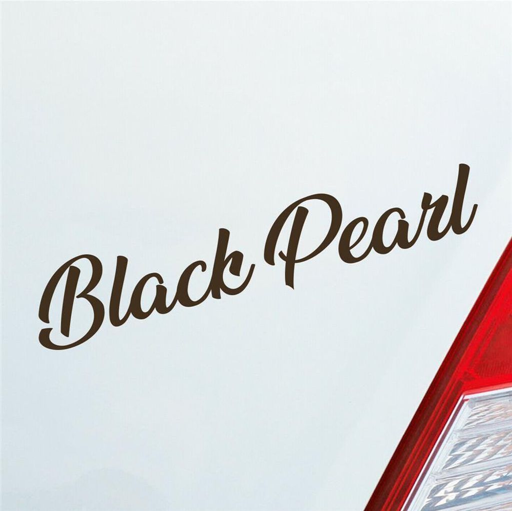Auto Aufkleber Black Pearl Zubehör passend für Karibik Piraten 19x4 cm Braun Sticker Heckscheibenaufkleber