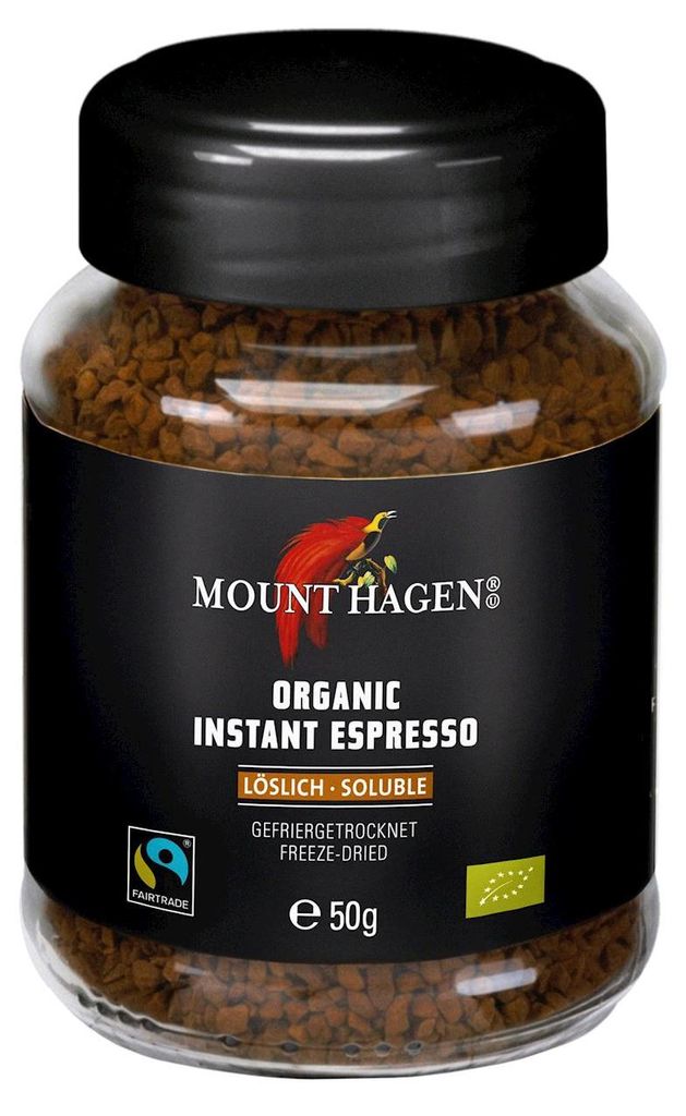 KAWA ROZPUSZCZALNA LIOFILIZOWANA ARABICA/ROBUSTA ESPRESSO FAIR TRADE BIO 50 g - MOUNT HAGEN