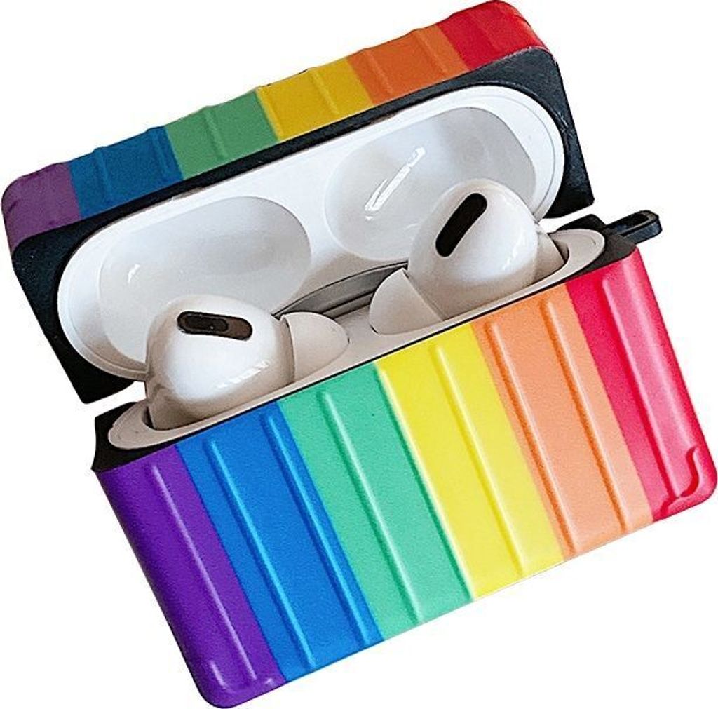 Mobigear Rainbow Apple AirPods Pro 1 Hülle Flexibles Silikon