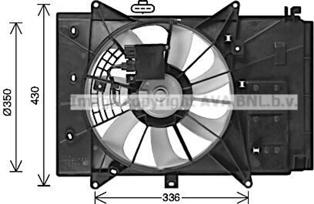 Ventilateur de refroidissement moteur Mazda 2 et 6 compatible PEHH15025