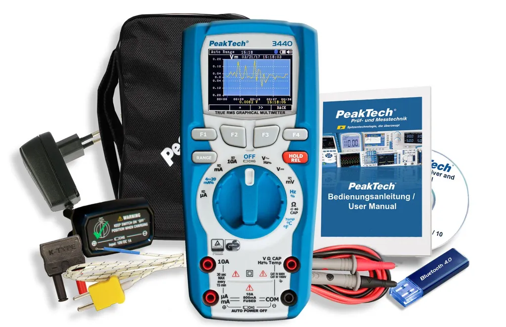 Multimètre Numérique Graphique PeakTech P 3440 avec Mémoire Interne Pro - 5