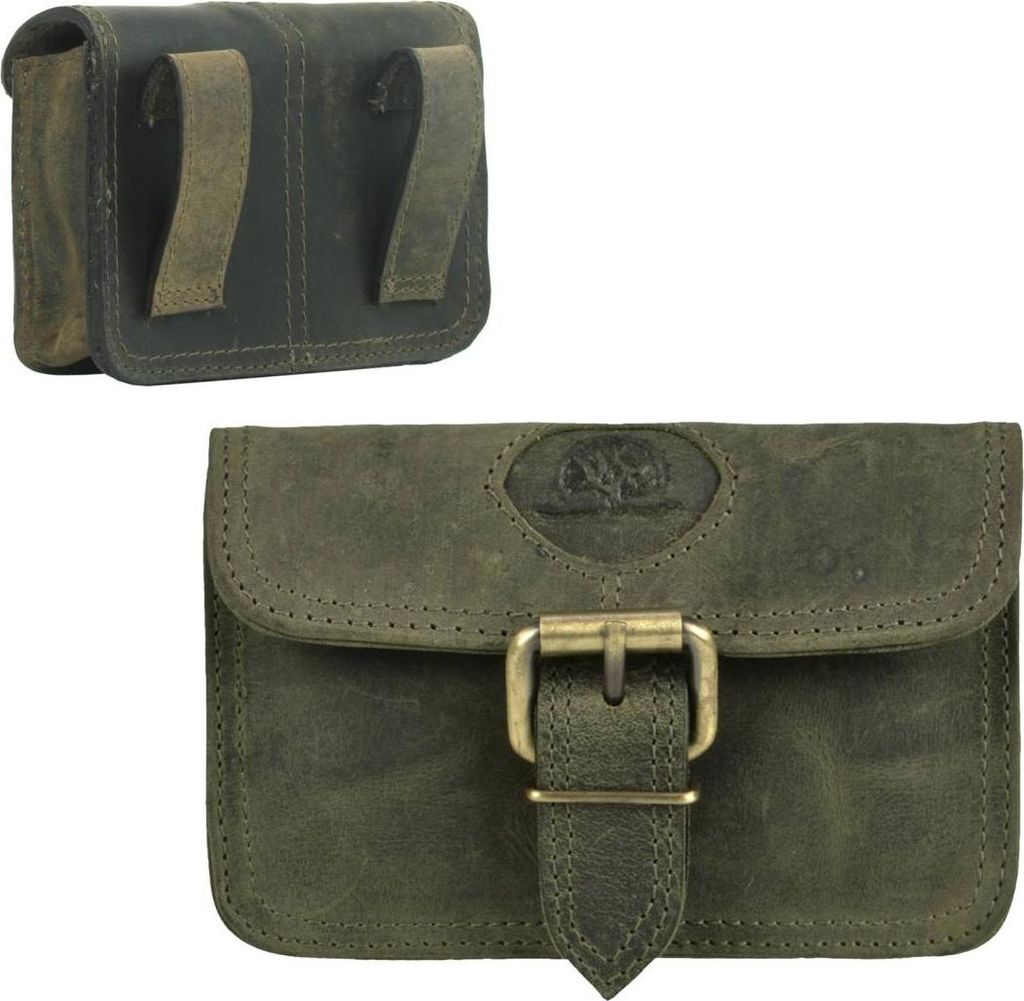 Greenburry Gürteltasche Leder Bauchtasche Hüfttasche oliv Produktbild 