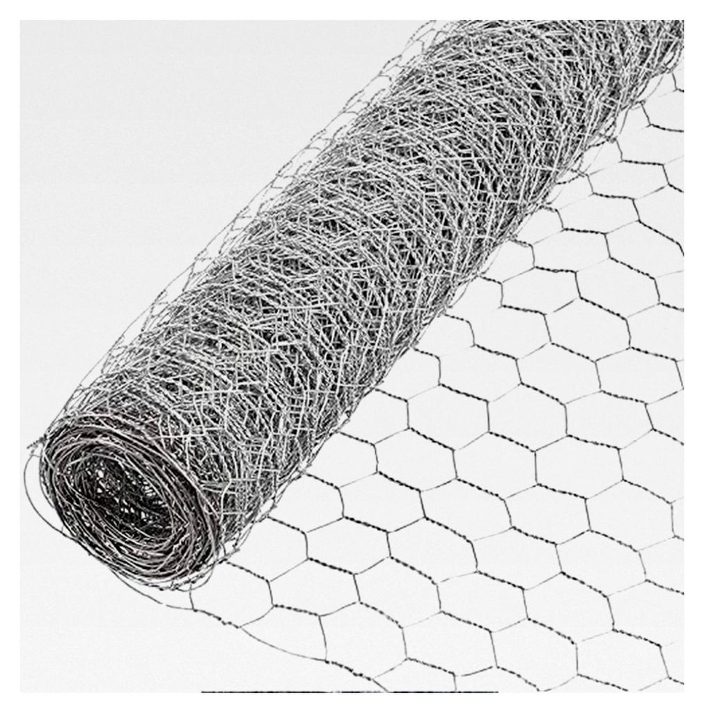 Sechseckdraht für Volieren, Hasen- und Kaninchendraht, verzinkt (Höhe 50 cm, Länge 10 m, Maschenweite 13 mm)