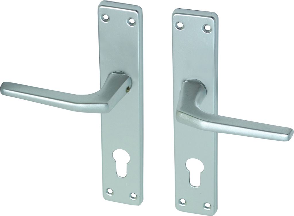 Maniglie per porte con piastra in alluminio PC Distanza 85 Immagine del prodotto 