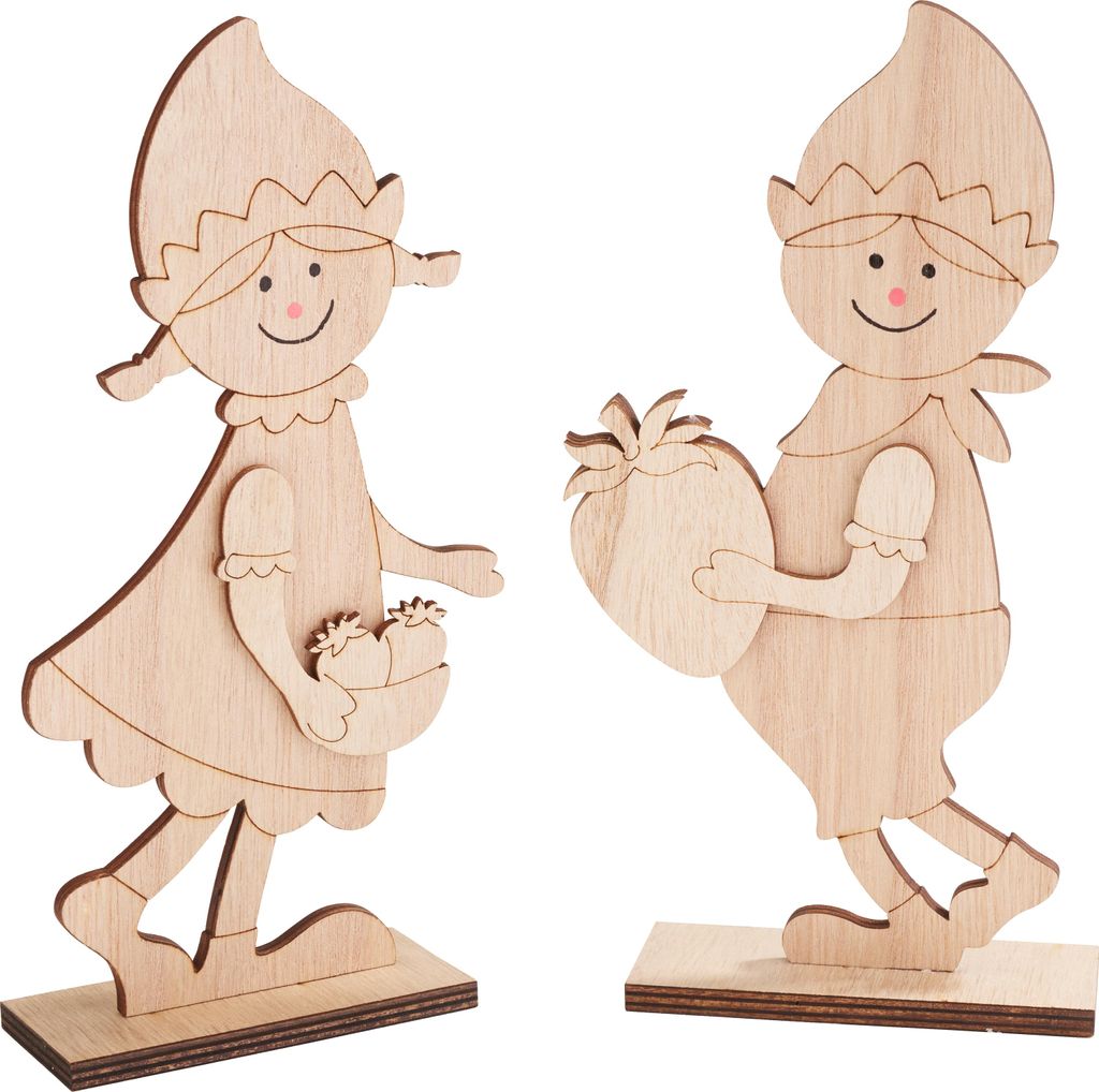VBS Holz-Steckmotive "Erdbeerkinder", 2er-Set, je 3-tlg. Produktbild 
