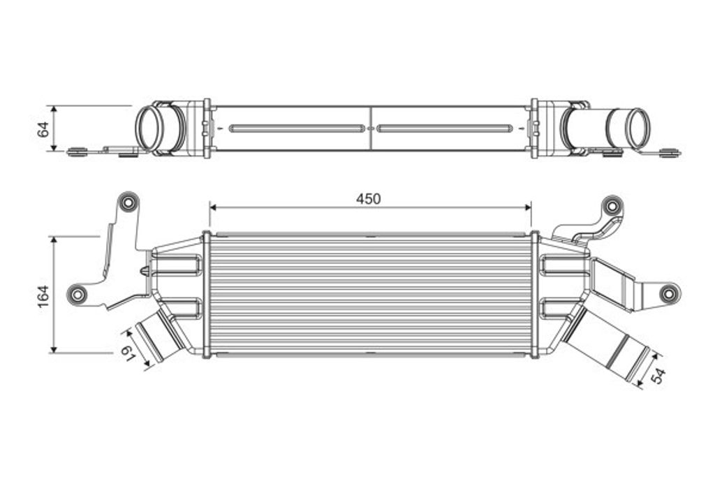 VALEO 818370 Ladeluftkühler LLK passend für PEUGEOT 4007 (VU, VV) Turbo Intercooler
