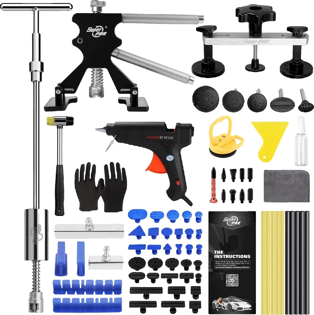 Enlever les bosses de carrosserie soi-même kit complet pistolet colle