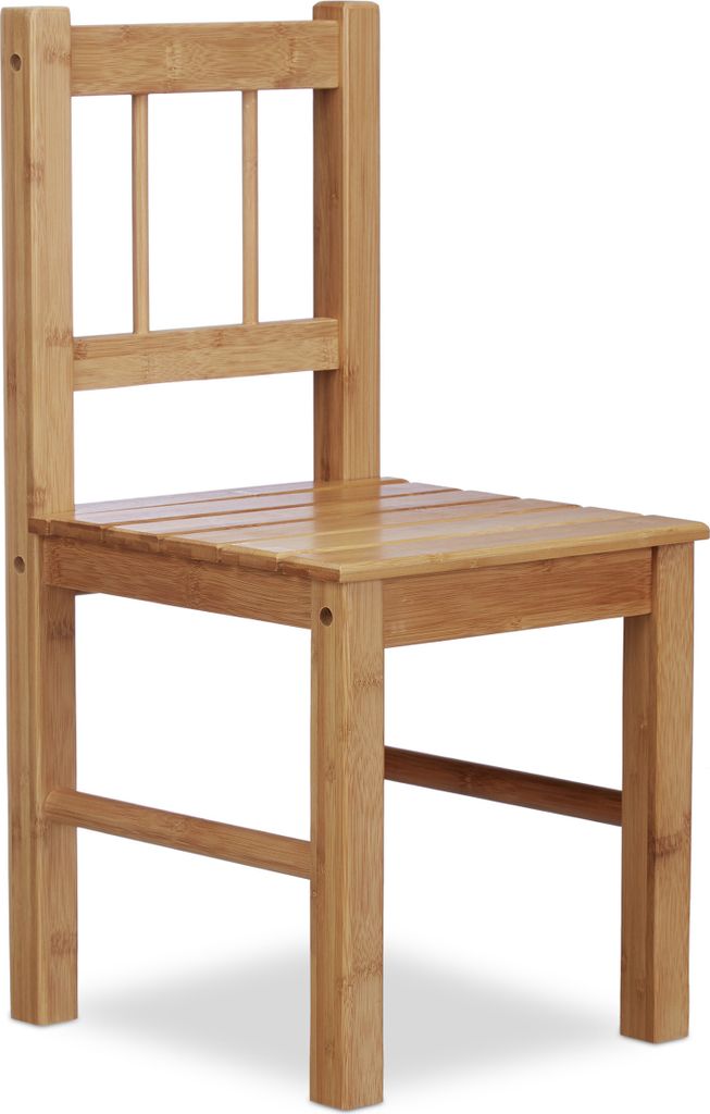 Relaxdays Deko Stuhl Bambus, HxBxT: 57 x 27 x 29 cm Kleiner