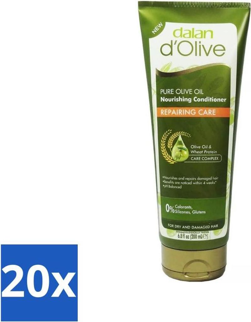 Dalan d'Olive - Spülung - Pflegend - Mit Olivenöl - 200 ml - Vorteilspack - 20 Stücke