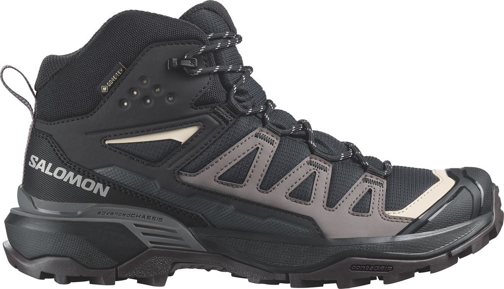 Salomon XUltra 360Mid Damen Wanderschuh in Schwarz, Größe 7