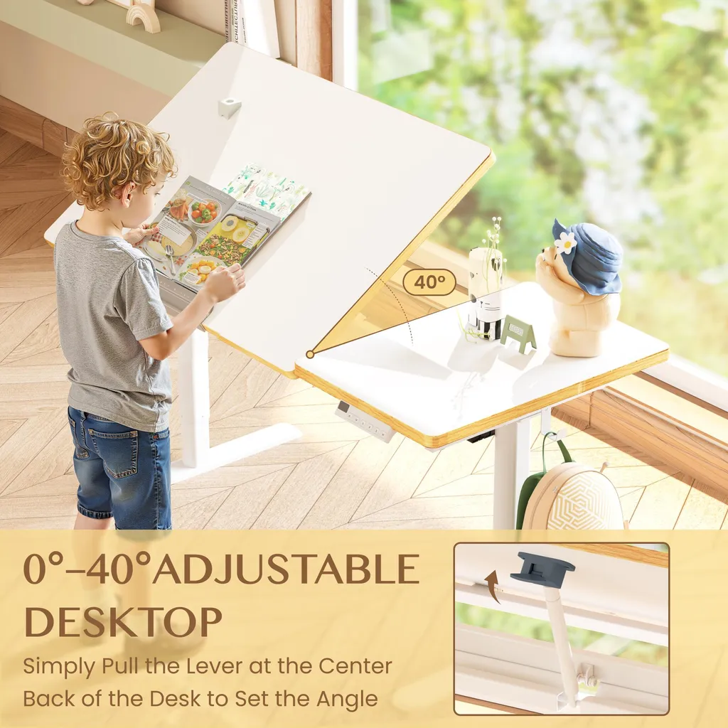 Ensemble bureau et chaise pour enfants assis debout motorisé FLEXISPOT