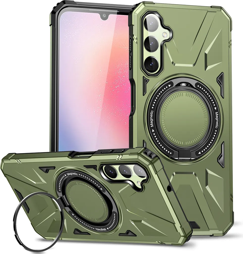 Upgrade Samsung A05S: Cover MagSafe Verde Scuro con Anello 360