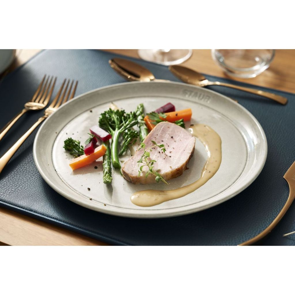 Staub Teller Flach, 20 Cm Weisser Trüffel Keramik Weisser Produktbild 3