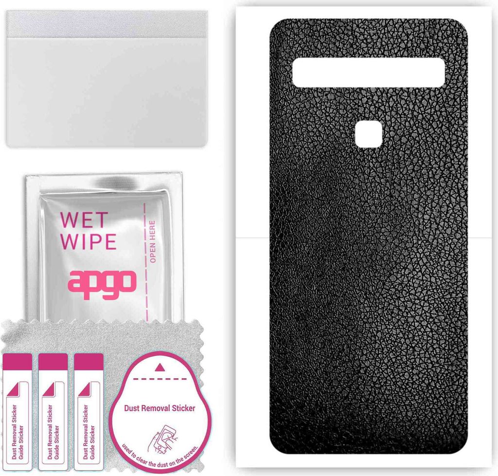 apgo Rückseite Schutzfolie, Skin, kompatibel mit TCL L10 Lite, Hinten Displayschutzfolie aus Vinylfolie, kratzfest, einfache Montage - Schwarzes L...
