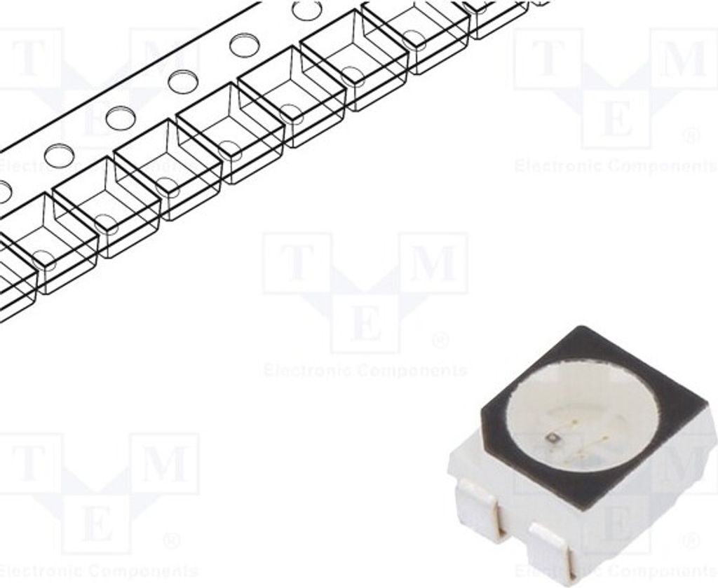 5x LED gelb/ blau 3,5x2,8x1,9mm 3528,PLCC4 120° SMD 20mA RF-P5RA30BS-B30(WE) LED-