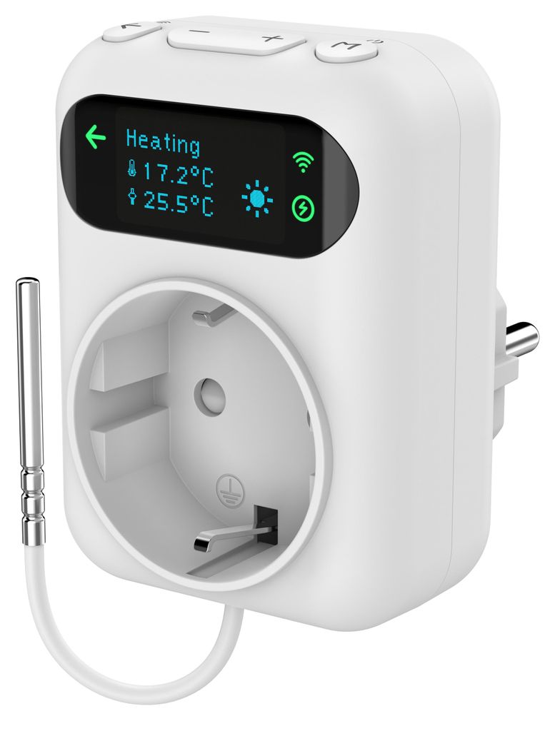Brandson Slimme stekker met thermostaat, WLAN, met sensor, Productafbeelding 