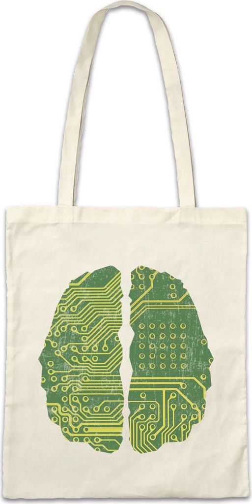 Urban Backwoods Cybernetics Brain, Stofftasche, Farbe: Beige