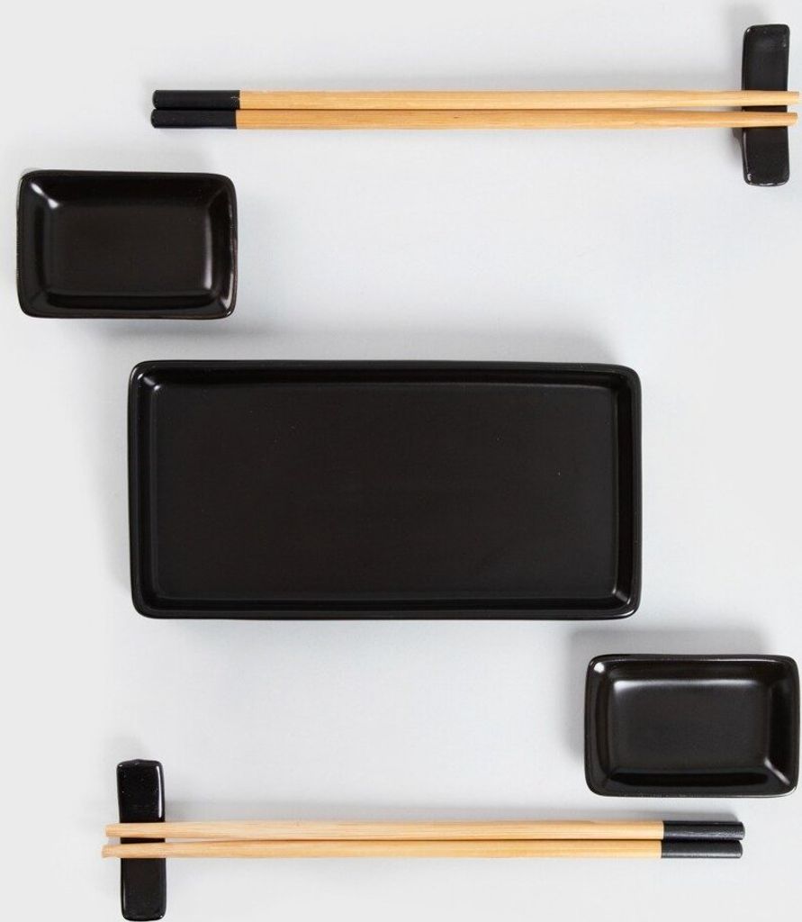 HOMLA SUSHI Sushi-Set schwarz 9er-Set Produktbild 