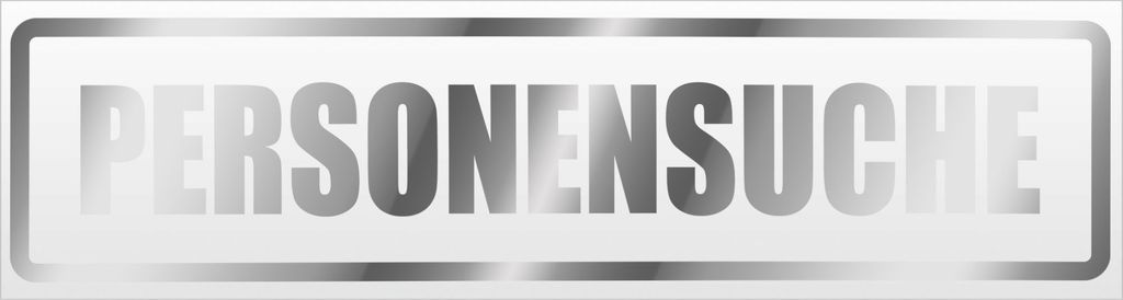Kiwistar Personensuche Magnetschild Schild magnetisch - 20cm Chrom - Magnetfolie für Auto PKW Kfz