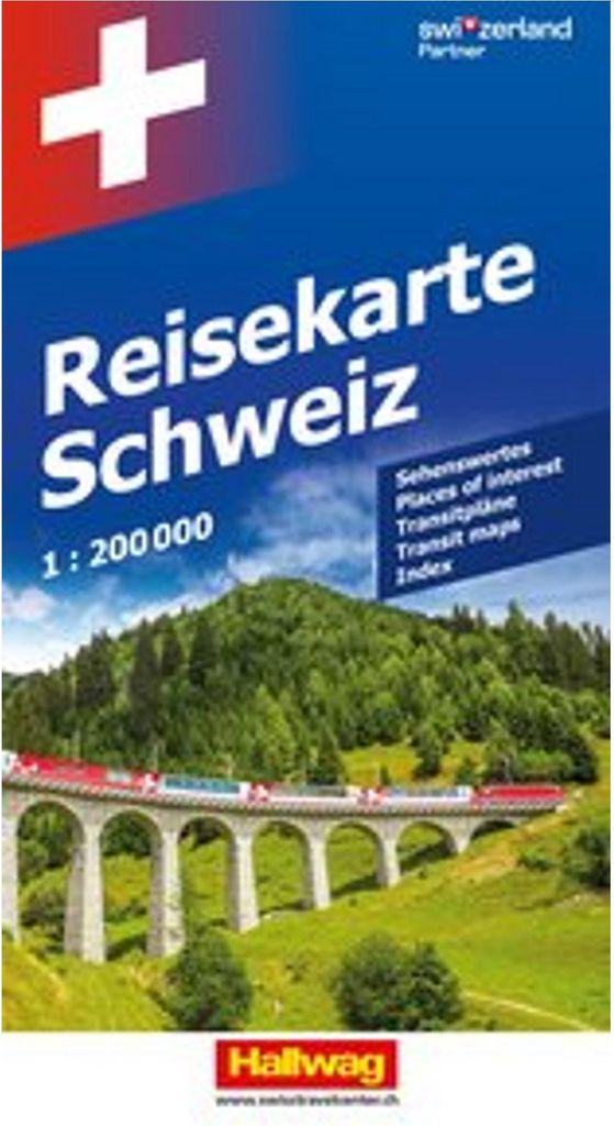 Hallwag Cestovní mapa Švýcarsko 1:200 000 Obrázek produktu 