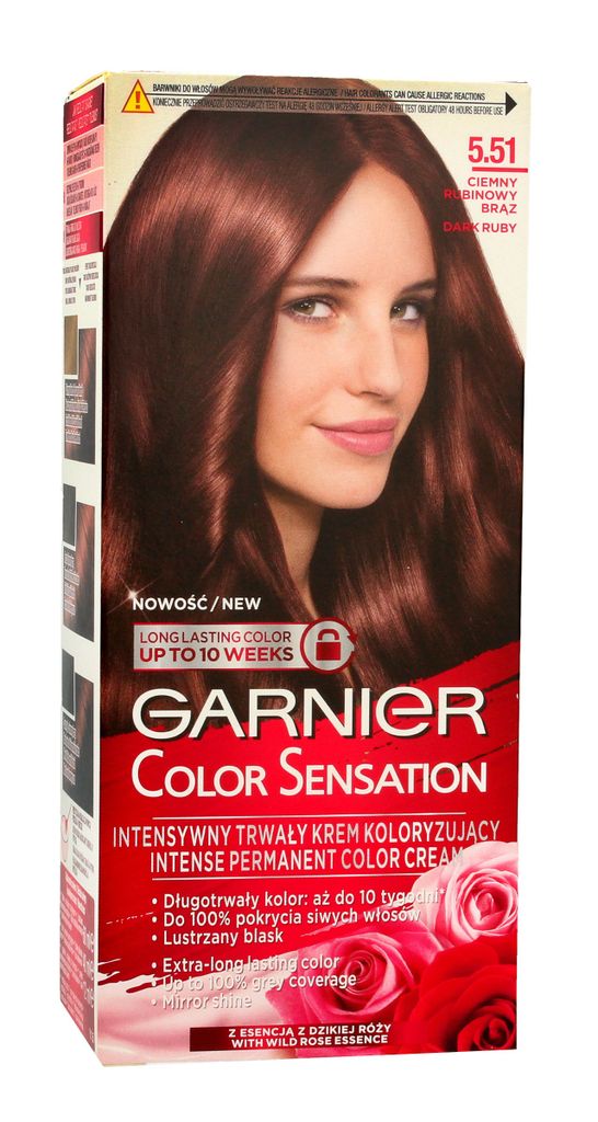 Garnier Color Sensation Haarfarbe 5.51 Dunkles Rubinrot - 1 Packung