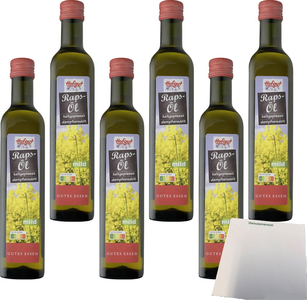 Hofgut Rapsöl VPE (6x500ml Flasche) + usy Block
