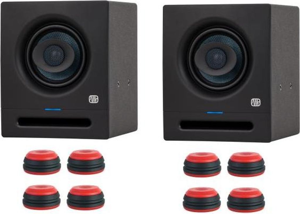 Presonus Studio-Monitor Eris Pro 4 1 Paar mit Boxenfüße Rot