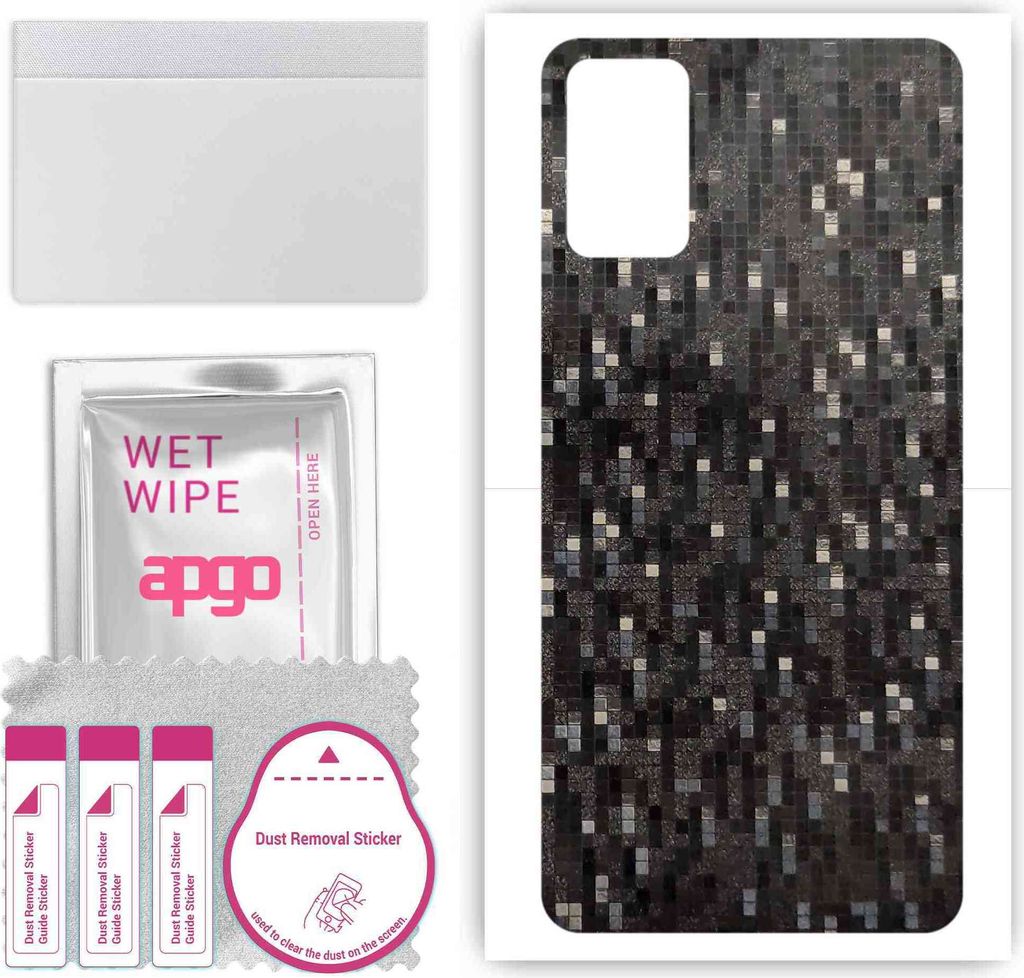 apgo Rückseite Schutzfolie, Skin, kompatibel mit Honor X10 Max, Hinten Displayschutzfolie aus Vinylfolie, kratzfest, einfache Montage - Carbon Bla...