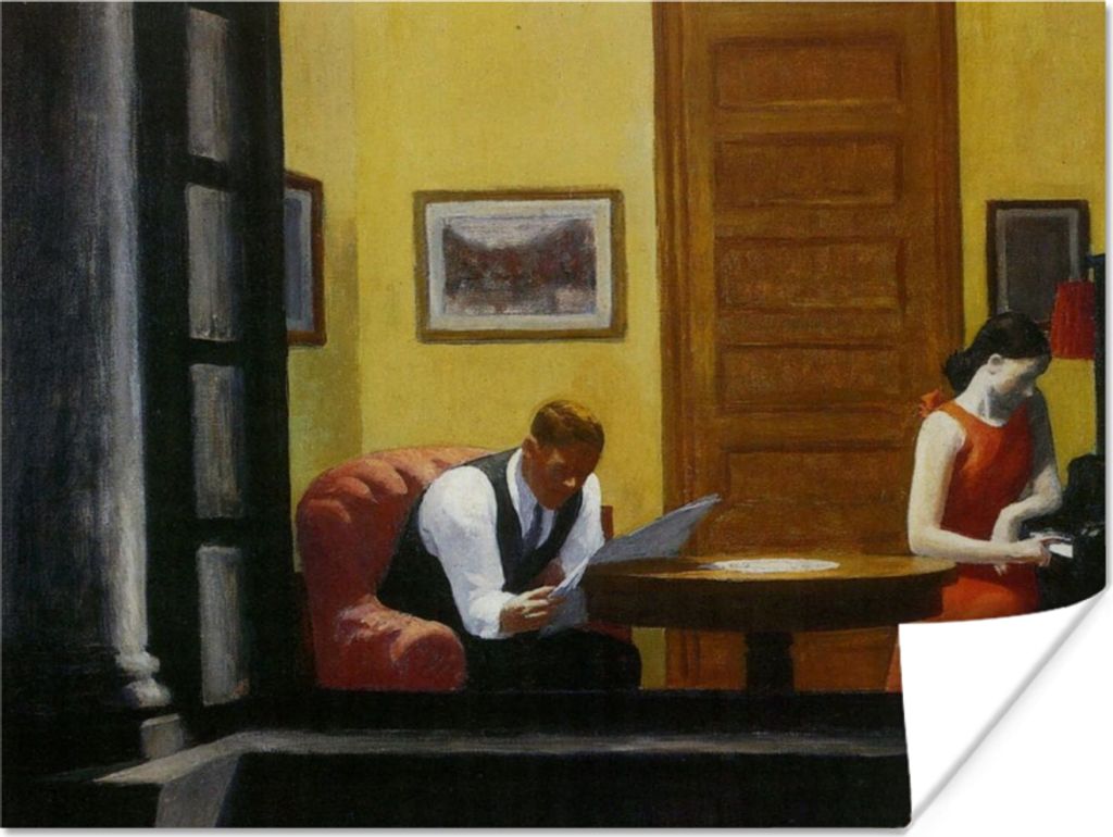 MuchoWow Poster Zimmer in New York - Edward Hopper 160x120 cm - Foto Plakat