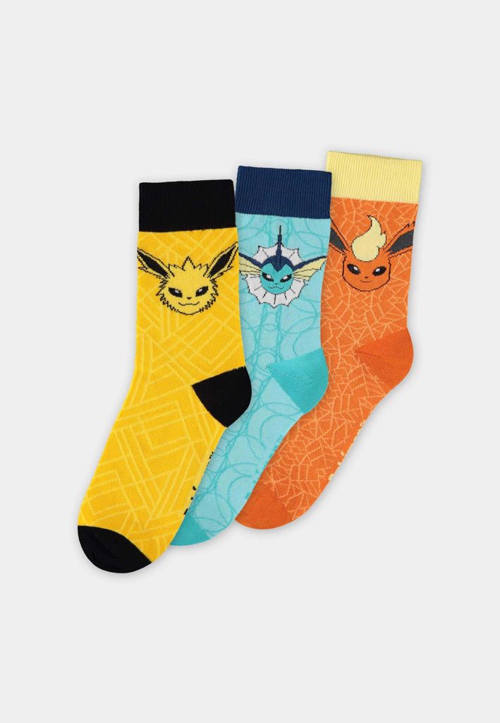 Pokémon - Eevee Evolution (VFJ) Ponožky (3 balenia) Obrázok produktu 