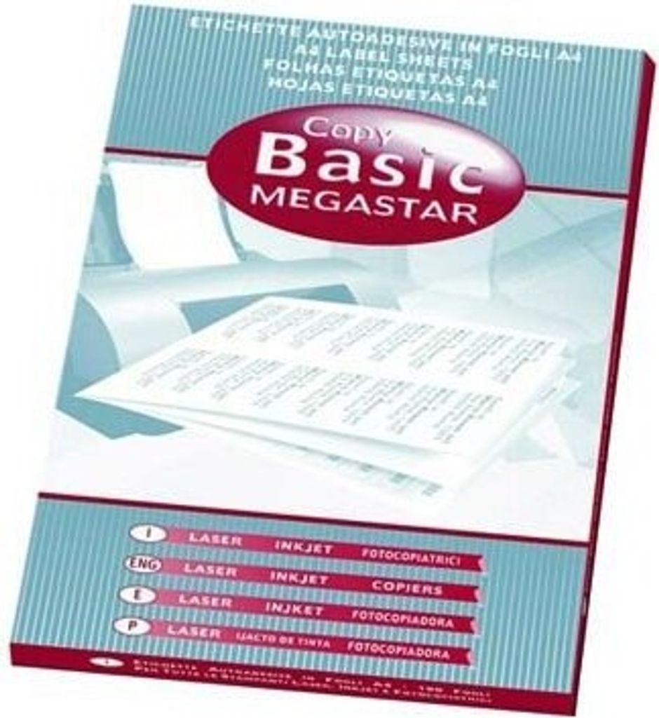 Box 100 Blatt weiße randlose Etiketten-Laser/Tintenstrahl/Kopierer-105x148 mm meg