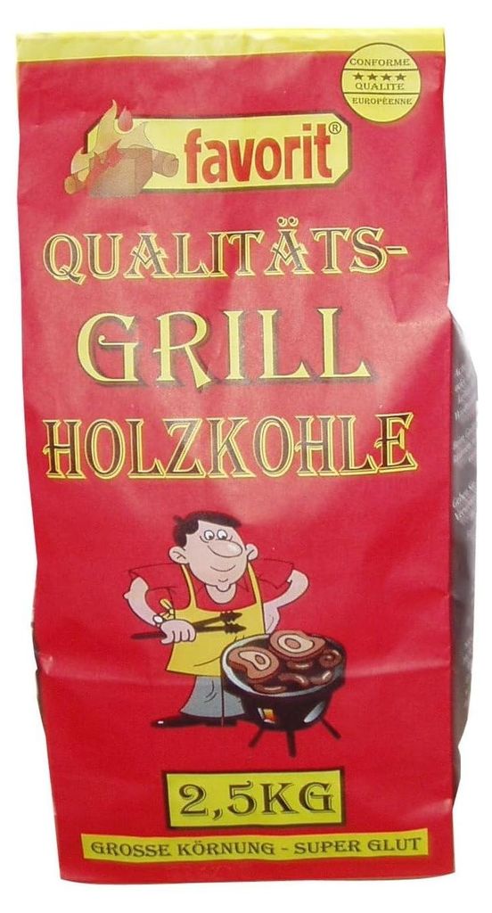 FAVORIT Grill-/Holzkohle 2,5Kg große Körnung + super Glut Produktbild 
