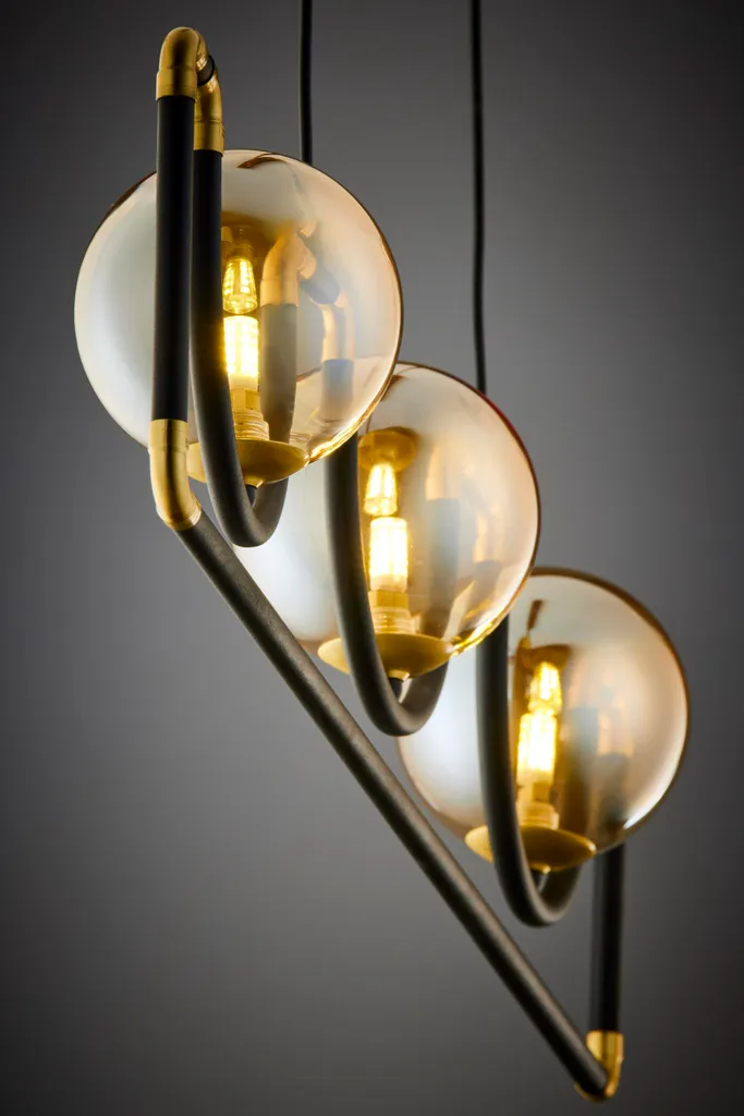 Suspension Design HANZA 100cm - Solution Éclairage Salon Chic et Or
