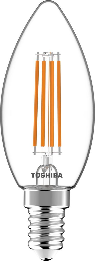 Toshiba LED Filament Kerzen Lampe E14 C35 4.5W 2700K 470Lm Produktbild 