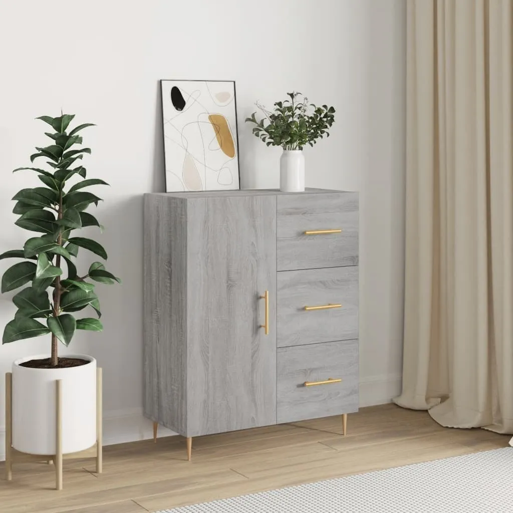 Credenza Maison Exclusive Grigio Sonoma 69,5x34x90 cm - Legno Robusto