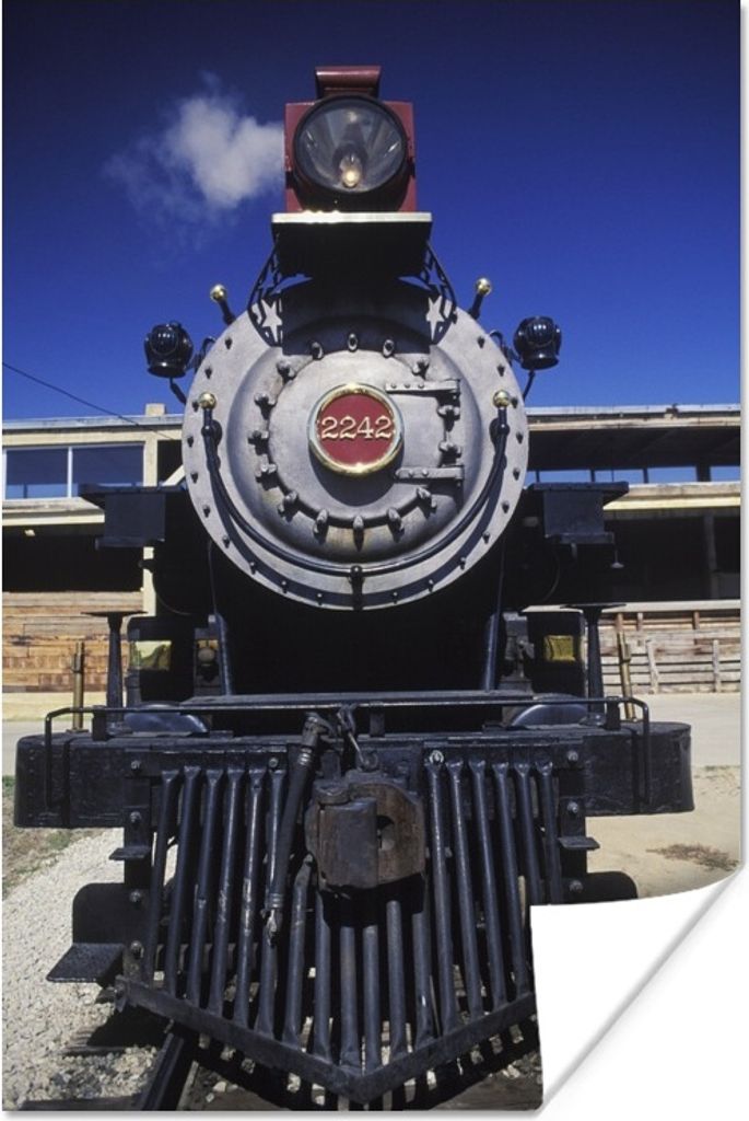 MuchoWow Poster Nahaufnahme einer Dampflokomotive in Texas, USA 120x180 cm - Kunstposter