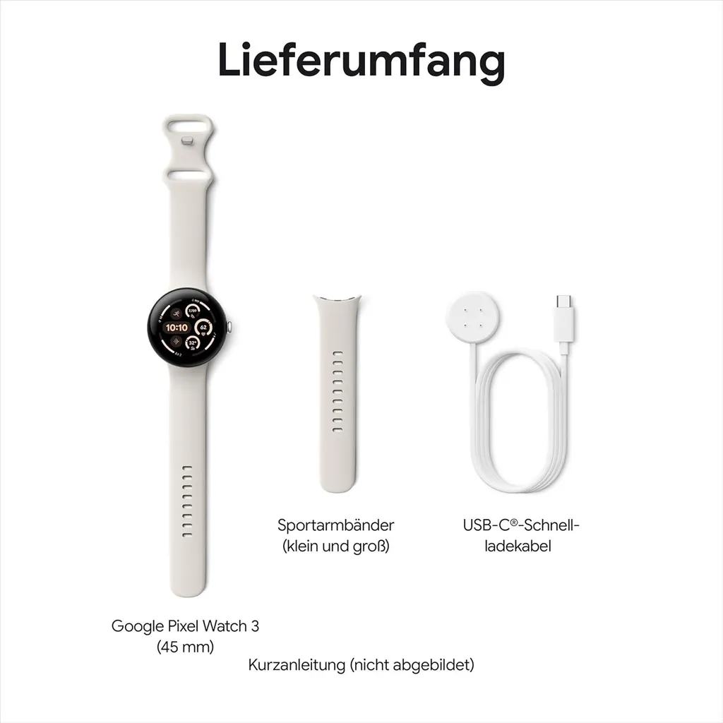 Google Pixel Watch 3 45mm LTE Argent - Restez Connecté sans Mobile - 9