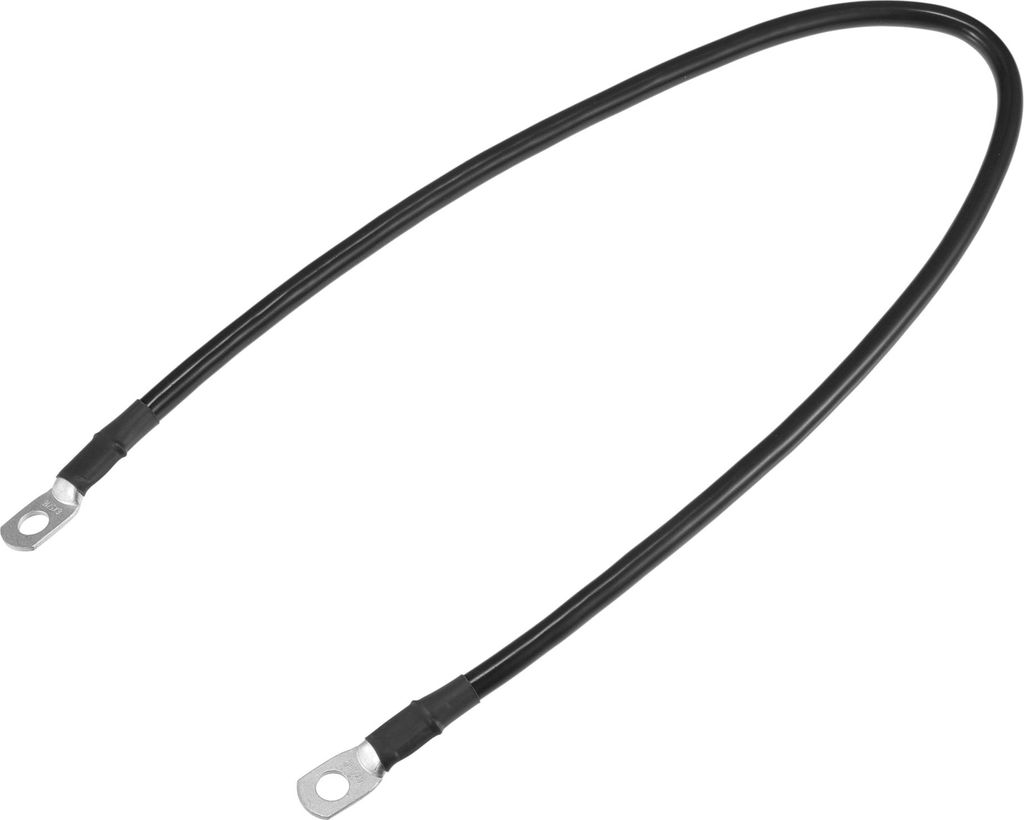 6 AWG Batteriekabel Stärkeres 60cm 2FT 6 AWG Gauge Autobatterie-Inverter-Kabel mit 5/16-Zoll-Anschlüssen aus reinem Kupfer Schwarz