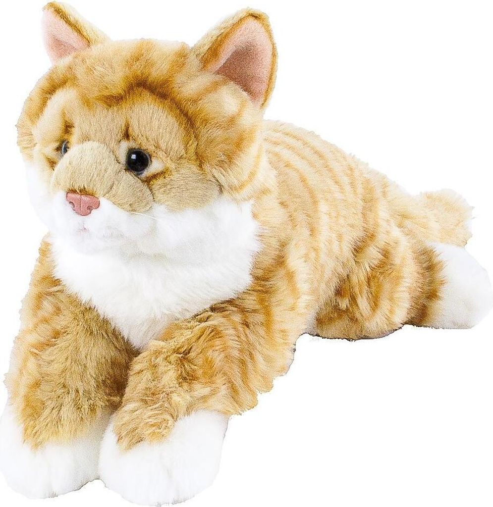 Kuscheltier Katze rot getigert liegend 40 cm Uni-Toys