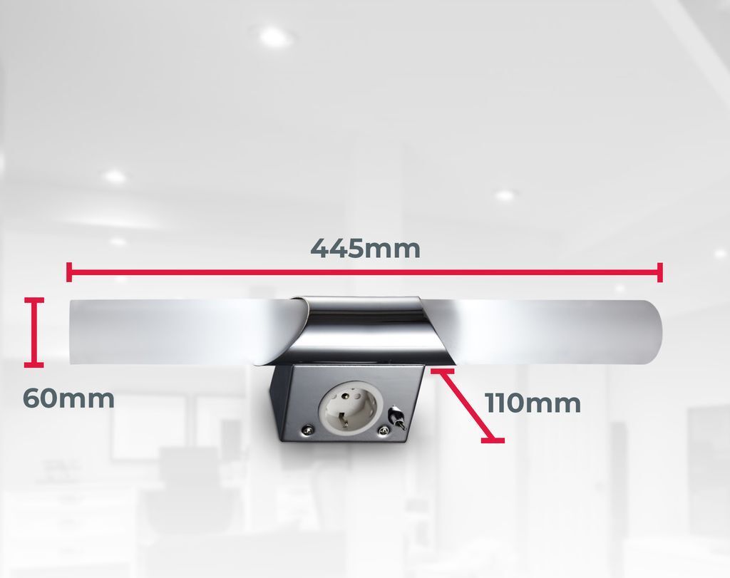 LED nástěnná lampa Zrcadlové světlo Koupelna Kovové sklo Obrázek produktu 4