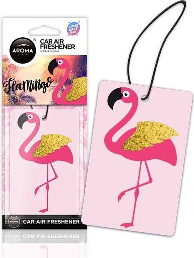 Aroma car Flamingo, Hängende Lufterfrischer, Pink, Zellulose, 24 Stück(e), 198 mm, 130 mm